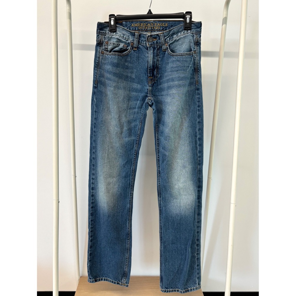 American Eagle Outfitters Original Straight Mens Blue Denim Jeans Size 28x34